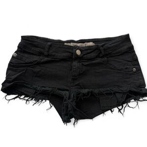 Brandy Melville Black Denim Cutoff Shorts – Y2K Festival Grunge | US 8